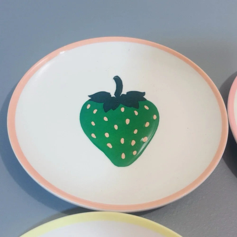 Kate Spade New York Strawberry Melamine Colorful Four Piece Plate Set 6